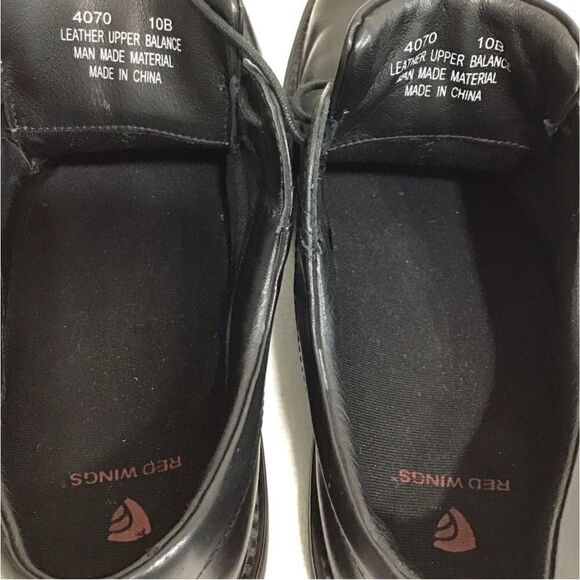 Red Wings Black Derby Lace Up Shoes 4070 Size 10 - Picture 6 of 11